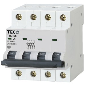 Cầu dao tự động (MCB) TECO TJ-6310S 4P 6A,.. 63A