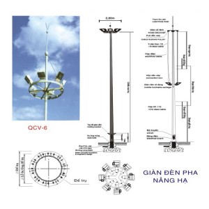 Giàn Đèn Pha Nâng Hạ