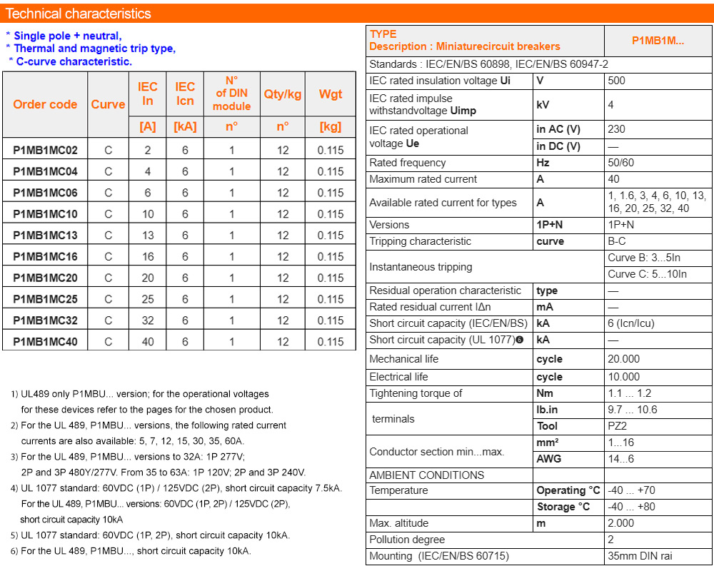 lovato-mcb-p1mb1m-series-spec