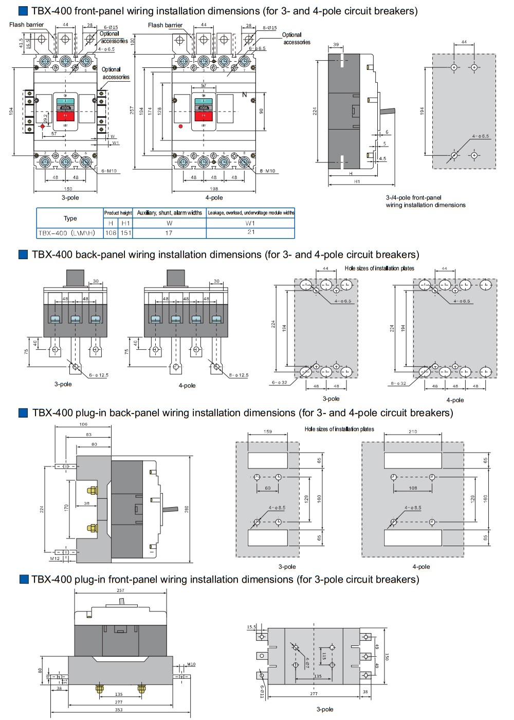 teco-mccb-tbx400-dims